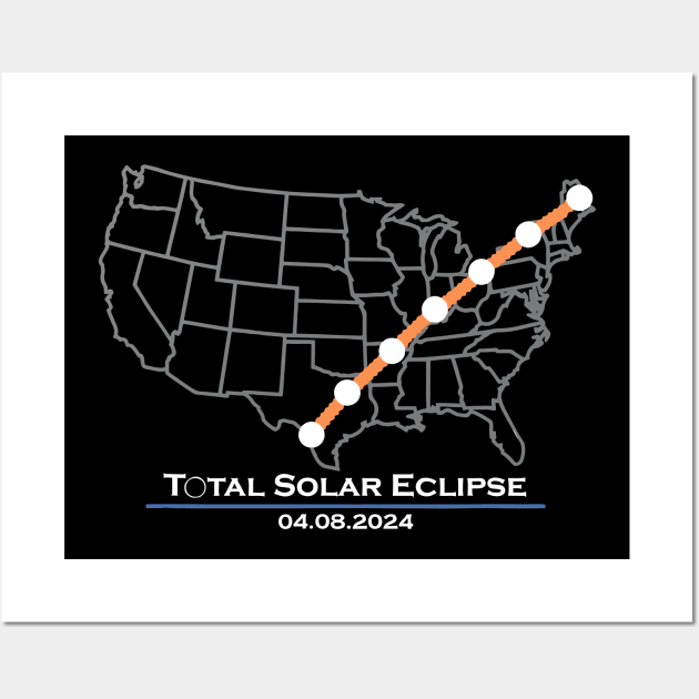 America Totality Total Solar Eclipse April 8 2024 Wall Art by LEGO